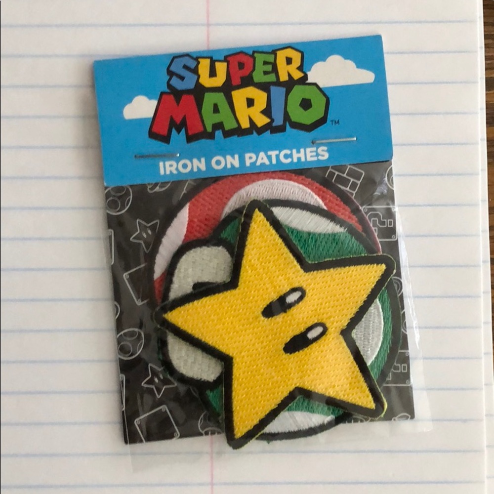 Nintendo Super Mario iron on patches (pack of 3)